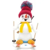 Schweda Räuchermännchen - Schneemann Weiß ca.19cm - Biathlon