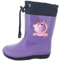 Beck Regenstiefel Fabella Gummistiefel (schmale Passform, wasserdicht, für trockene Füße bei Regen und Matschwetter) Trendfarbe lila, sehr robustes langlebiges Material