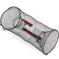 Zite Angelkescher Köderfischreuse Rund 30x60cm, mit Futterbeutel und Reißverschluss