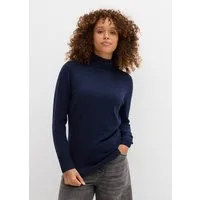 bonprix Rollkragenpullover aus Baumwollmischung, mit hohem Rollkragen, schmale Passform