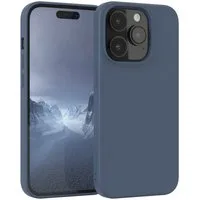 EAZY CASE Handyhülle für Apple iPhone 14 Pro Hülle Silikon 6,1 Zoll, Handy Softcase mattierte Silikonhülle Back Cover Soft Blau / Petrol