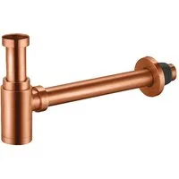 Aloni Siphon TM95601-BC, (1-tlg), Aloni Messing/Edelstahl Kupfer gebürstet Siphon 1 1/4"