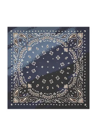 Weiches Tuch mit Paisley-Muster blau