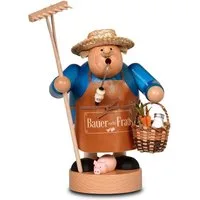 KWO Kunstgewerbe-Werkstätten Olbernhau GmbH Dekofigur KWO Holzfigur - Räuchermann Bauer sucht Frau, Holzkunst, 21cm - 2026