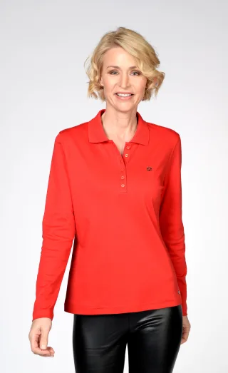 CLARINA - NOS Polo-Shirt, 1/1 Arm, uni 400 rot - Gr. - 42