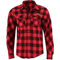 PROANTI Motorradjacke Motorradhemd Aramid – Sommer Chopper Motorrad Hemdjacke rot