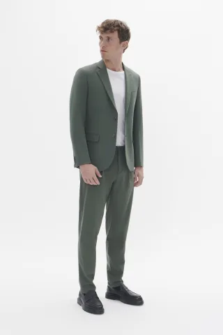 Blazer Gerade Passform green