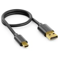 deleyCON deleyCON 0,30m Mini USB 2.0 Datenkabel - USB A-Stecker zu Mini USB-Kabel