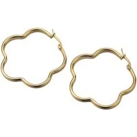 Aniston JEWELRY & WATCHES Paar Creolen Schmuck Geschenk Edelstahl Ohrschmuck Ohrringe Blume, Made in Germany