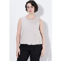 Ulla Popken Longtop Top Ballonsaum Classic Rundhals ärmellos