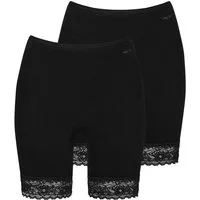 Mey Lange Unterhose Lights (2er Pack) mit Spitze, Taillensitz, flacher Bund, kein Einschneiden