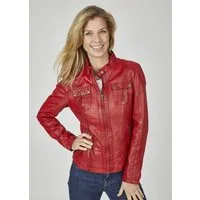7eleven Lederjacke SETANY (1-St) mit Zierriegel