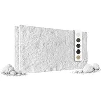 Hexim Wandpaneel, BxL: 60.5x121 cm, (Steinoptik Felsen Platten 2 Stück 120x60cm PU Wandverkleidung 1,46 m² 3D Paneele Bruchstein Stone Dekor Wandpaneele Wanddeko Steinplatte Felswand Wohnzimmer Innenwand weiß (A002-01 White)