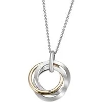 Firetti Kette mit Anhänger Schmuck Geschenk Silber 925 Halsschmuck Halskette Ring verschlungen, mit Zirkonia (synth)