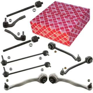 4 Febi Querlenker+Koppelstangen+Spurstangen vorne 10-teilig Mercedes C-Klasse CLC CLK W203 S203 C209
