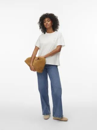 VERO MODA - VMTARA ANITA SS TOP BOX JRS Snow White - Gr. - XS