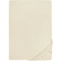 Biberna Spannbettlaken THEA Baumwoll-Jersey mit Elasthan, 160 g/m², Jersey-Elasthan, Gummizug: rundum, (1 Stück), Bettlaken für Matratzen bis 25 cm Höhe, pflegeleicht, bügelfrei