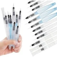 FELIXLEO Malpinsel 12 Stück Wasserpinsel Stifte Set mit Wassertank für Aquarell, (1 St)