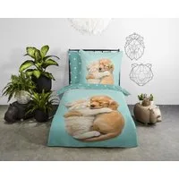 good morning Kinderbettwäsche Paxy, Renforcé, 2 teilig, Baumwolle, Renforcé, Wendeoptik, Kind, Hund, Katze