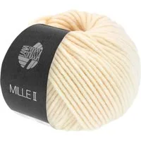 LANA GROSSA MILLE II Häkelwolle, 55 m (strapazierfähiges Mischgarn mit Merinowolle), 50 g