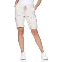 OriginalYou Cargoshorts Damen kurze Sommer Hose Stretch Bermuda Gummizug und Schnürung moderner Knitterlook, mit Gummizug & Schnürung