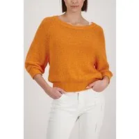 Monari Strickpullover Pullover Basic Bändchen Regular fit aus Bändchengarn