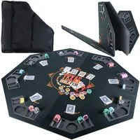 Goods+Gadgets Spiel GOODS+GADGETS Faltbare Poker Tischauflage 120x120 cm für 8 Spieler, Pokertisch, Pokerauflage