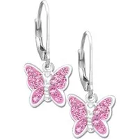 Limana Paar Ohrhänger filigrane Schmetterling Mädchen Ohrringe 925 Silber Brisur Schmuck (inkl. Dose), Geburtstag, Einschulung, Schulanfang, Ostern, Weihnachten, Nikolaus