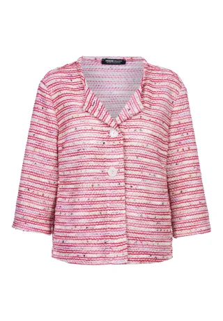 FRANK WALDER - Leichtjacke SUNSET IN PINK mit Knopfleiste pink blush/ecru - Gr. - 38