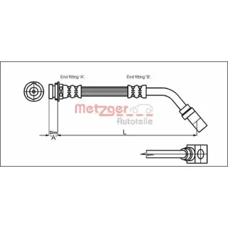 Metzger Bremsschlauch vorne Opel Sintra
