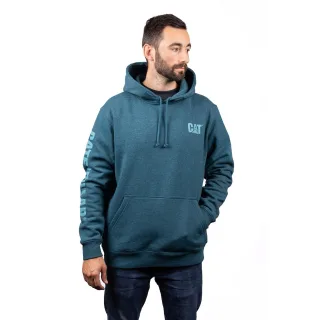 Caterpillar Markenbanner Baumwolle Herren Blau Kapuzenpullover