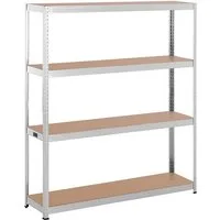 MSW Schwerlastregal Metallregal Kellerregal 160 x 40 x 180 cm für 4 x 150 kg grau, verschiedene Größen