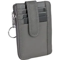 MIRROSI Schlüsseltasche UNISEX Echtleder mit 1xMünzfach,4 Kartenfach (1 Hauptfach mit einem stabilen Schlüsselring, 12x8,5x1cm)