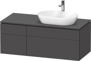 Duravit L-Cube Konsolenwaschtischunterbau wandhängend Graphit Matt 1220x550x482 mm - LC4874049490000 LC4874049490000