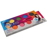 jofrika Schmink-Set Aqua Easy Creativ 8er Schminkfarben-Set, 9-teilig (1 Set)