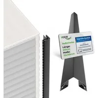 Hexim Verkleidungspaneel, (Siding Fassadenpaneele außen Fassadenverkleidung wetterfest Kunststoffpanelee PVC-U Verkleidung Außenwand Hausverkleidung UV-beständig - (Außeneckprofil anthrazit)