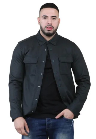 Autograph Herren Wollmischung Overshirt in Schwarz