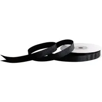 Creativery Satinband, Satinband 12mm x 25m Rolle Schwarz