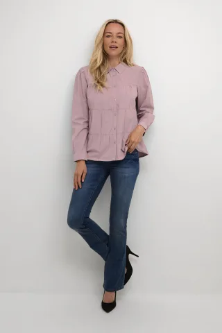 Langarm - Hemd A-shape rose