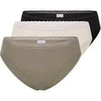 Schiesser Slip (Packung) mit femininem Spitzenband am Bündchen