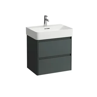 LAUFEN Waschtischunterschrank BASE 2.0 400x572x515 2 Schubl m. Griffmulde f.WT H810283 verkehrsgrau, H4113721082661