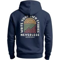 Neverless Sweatjacke Herren Sweatjacke Backprint Adventure Zip Hoodie Männer Casual