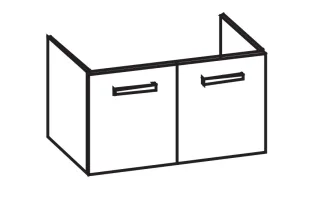 Artiqua 413 Waschtischunterschrank für Xeno2 500531, 500532, 500533, 500534, 500535, 500536 (ehem. 1 413-WU2T-K129-7163-173