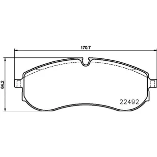 Hella Bremsbel?ge hinten MAN Tge VW Crafter Grand 2,0 8DB355039-531