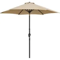 Yaheetech Sonnenschirm Φ 226/269/294 cm, Garten- und Marktschirm mit 6 Metallstreben für Balkon/Terrasse/Garten