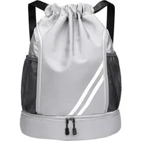 Keyura Freizeittasche Turnbeutel Freizeittasche Sportbeutel Große Kapazität Fußball Tasche (Ideal für Damen, Herren, Junioren, Fußball, große Kapazität, verstellbar, Mit Ball, Bodenfach, wasserdicht), Herren wasserdichter Rucksack