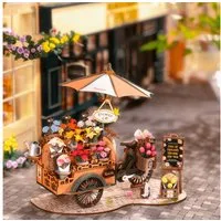 Robotime 3D-Puzzle Blumenfahrrad Rolife 3D Puzzle, 187 Puzzleteile