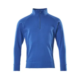MASCOT Herren Nantes Sweatshirt mit kurzem Reißverschluss CROSSOVER Azurblau L - 50611-971-91-L