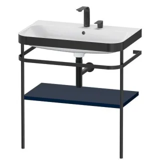 Duravit Happy D.2 Plus c-bonded Set mit Metallkonsole Nachtblau Seidenmatt 775x490x850 mm - HP4737E9 HP4737E9898
