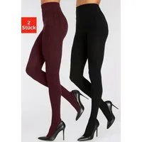 LASCANA Strickstrumpfhose (2 St) mit Zopfmuster